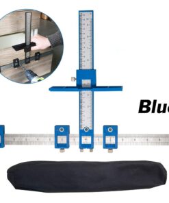 Multifunctional Furniture Carpentry Punch Locator Drill Guide Ruler Woodworking Hole Locator Adjustable Drilling Positioner Tool 6