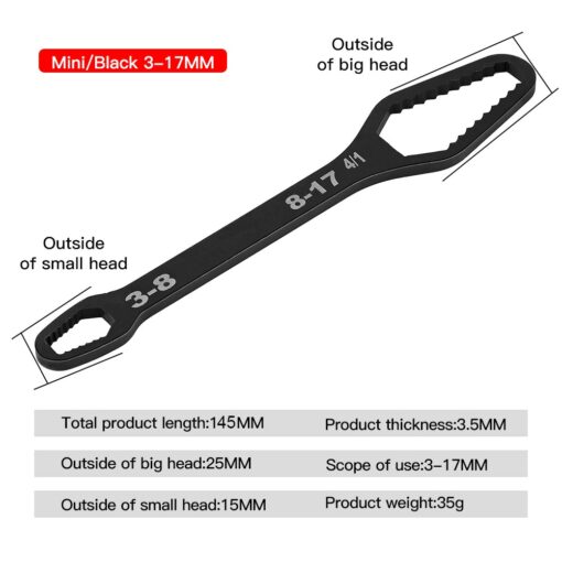 Universal Torx Wrench Self-tightening Adjustable Glasses Wrench Board Double-head Torx Spanner Hand Tools for Factory 4