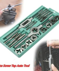 8/12/20Pcs Metric Hand Tap and Die Set M3-M12 Screw Thread Plugs Straight Taper Reamer Tools 6