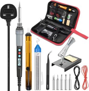 90W Adjustable Temperature Soldering Iron Kit with Accessories