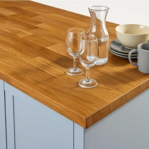 Oak Kitchen Worktop (2m x 620mm x 38mm)– A-Grade, Made with 40mm Hand-Selected Oak Strips for consistent Color and Minimal Knots, Affordable, Durableand Perfect for Stylish Kitchens