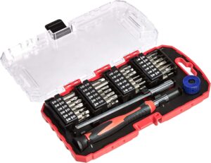 Amazon Basics 51-Piece Precision Screwdriver Set (Steel, Various Sizes)