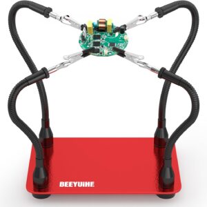 BEEYUIHF Helping Hands Soldering Station, Soldering Station Tool 4 Flexible Helping Arms Solder PCB Holder for Electronic Repair Soldering Jewellery Craft Model