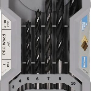 Bosch 2607017034 Professional 7-Piece Robust Line Brad Point Drill Bit Set (for Wood, Accessories for Drill Drivers) , Black/Silver , 14.1 x 8.3 x 2 cm