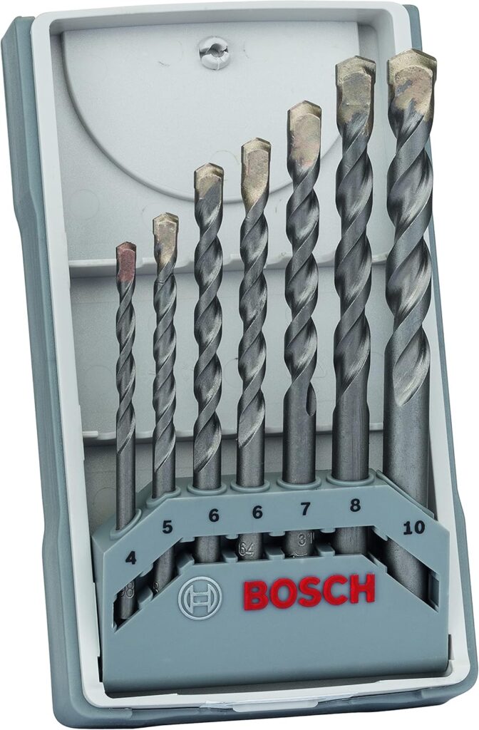 Bosch Professional 7-Piece CYL-3 Concrete Drill Bit Set (for Concrete, Ø 4-10 mm, Accessories for Impact Drills)