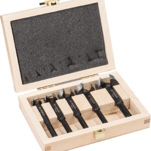 Bosch Professional 5-Piece Forstner Drill Bit Set (for Wood, Ø 15/20/25/30/35 mm, Length 90 mm, Drill Accessories)