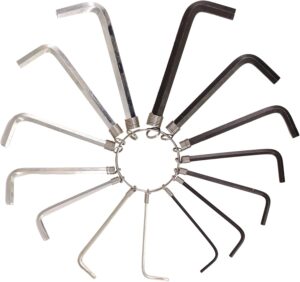 D.A.Y. Republic 14-Piece Metric/Imperial HEX Key Set - Metal Ring (2mm-7/32")