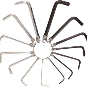 D.A.Y. Republic 14 Piece HEX Key Allen Key Set ON A Convenient Metal Ring, Metric 2mm 2.5mm 3mm 4mm 5mm 6mm 1/16” 5/64” 3/32” ⅛” 5/32” 3/16” & 7/32” (14 Piece Set)