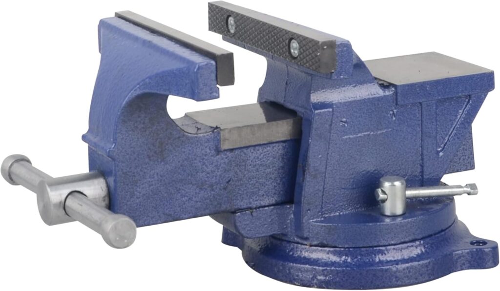 DAYUAN 4 inches 360° Steel Bench Vice with Anvil Base, Heavy Duty Table Vise Workshop Bench Vice Clamp Swivel Industrial Vice