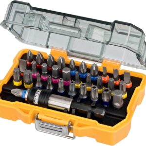 DEWALT DT7969-QZ, 32 Piece XR Professional Magnetic Screwdriver Bit Accessory Set, Yellow