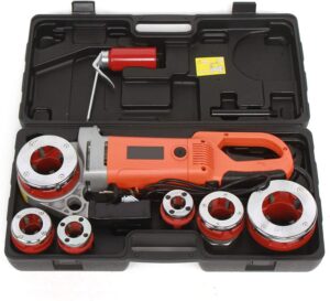 Electric Pipe Threader Kit (1/2″-2″ Dies, Steel)