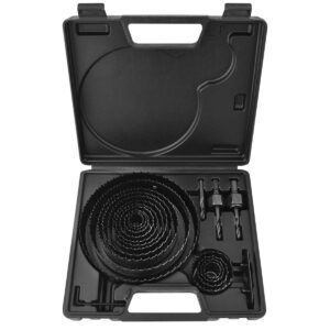 Gunpla 21pcs Hole Saw Set 19-152mm, High Carbon Steel Durable Wood Hole saws for sawing Downlight Plywood Drywall Plastic