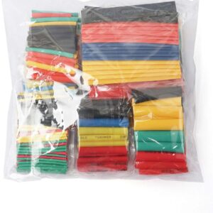 164 Pcs Heat Shrink Tubing kit, Electric Insulation Heat Shrink Wrap Cable Sleeve,5 Colors in 8 Sizes