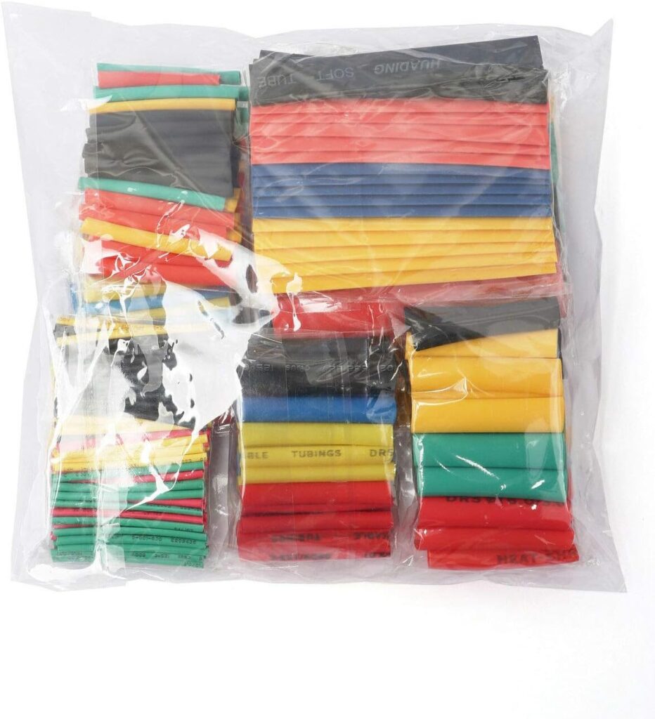 164 Pcs Heat Shrink Tubing kit, Electric Insulation Heat Shrink Wrap Cable Sleeve,5 Colors in 8 Sizes