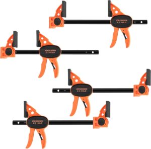 JORGENSEN 150-400mm Splicable Ratchet Bar Clamps - 4 Pack
