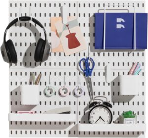 Keepo White Pegboard Organizer Kit (22"x22")