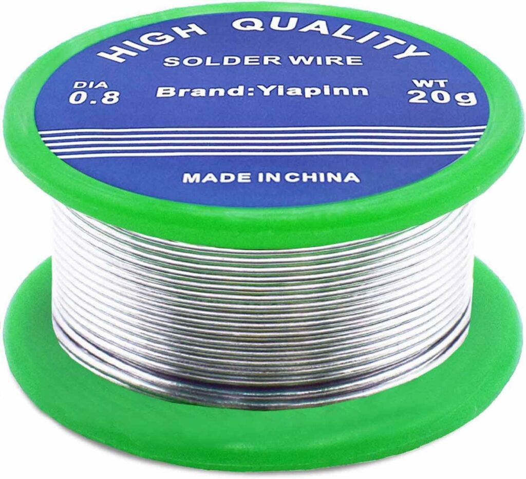Solder,0.8mm Solder Wire Lead Free Sn99.3 Cu0.7 with Rosin Core for Electronic Electrical Soldering Components Repair and DIY(20g)