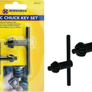 Marksman 2 x Chuck Key Set Drill Machine Accessories Lathes Pillars Professional Power Hand Tools Home Garage DIY Construction Office UK Free P&P
