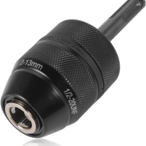 Mesee 2-13MM Keyless Drill Chuck with SDS Plus Adaptor, Professional Heavy Duty 1/2-20UNF Mount Quick Change Self-Tighten Drill Chuck Adapter Converter Rotary Hammer Conversion Tool