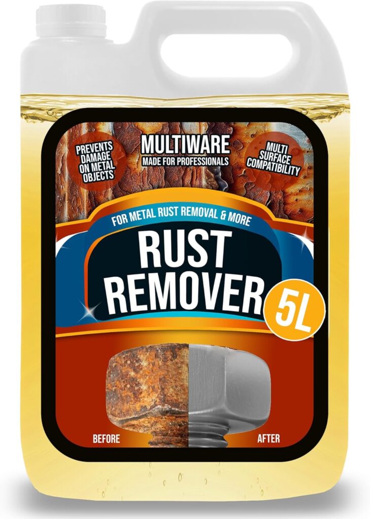 MultiWare Rust Remover For Metal 5L | Rust Remover Liquid | Removes Rust On ALL Metals | Easy To Use | Water Soluble | Non Corrosive | Removes Rust Rapidly (1)