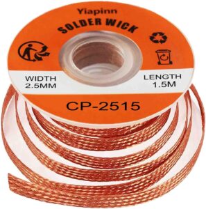 No-Clean Copper Solder Wick – 0.10″ x 4.92′