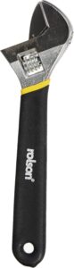 Rolson 200mm Silver Adjustable Wrench
