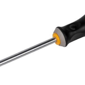 Roughneck Slotted Flared Screwdriver - Magnetic Tip, S2 Steel Blade & Soft Grip Handle – 8 x 150mm