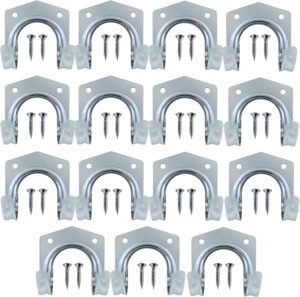 SOL Metal Tool Hooks - 15pk Aluminum Garage/Shed Wall Mount (S-L)