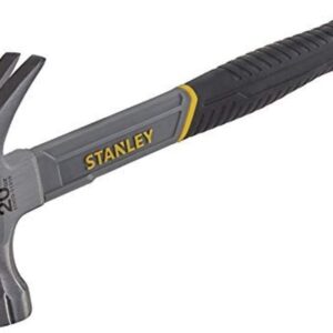 STANLEY 20oz. Curved Claw Fibreglass Hammer, High-Carbon Steel, Vibration Dampening, Ergonomic Anti-Slip Grip, 570g, STHT0-51310