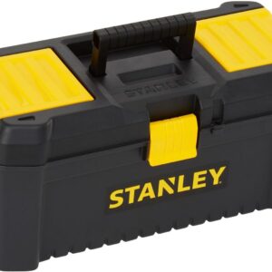 Stanley STST1-75517 Essential 16" Toolbox with Plastic Latches, Black/Yellow