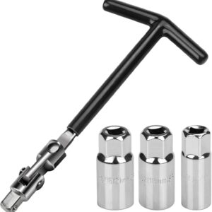 Sukudon Spark Plug Wrench Set - Engine tools for Easy Spark Plug Removal - Car Model Compatibility - Wobble Extension Included