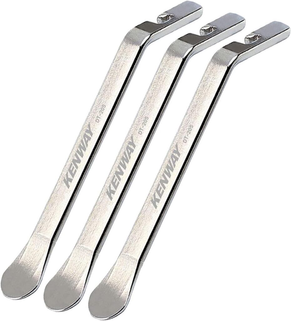 TuoTu Bicycle Tire Lever Tyre Spoon Changing Tool, Stainless Steel Portable Bike Tire Levers to Repair Bike Tube, Set of 3