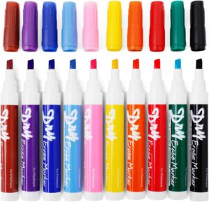 Volcanics Chisel Tip Whiteboard Markers - 10 Color Pack (Dry Wipe)